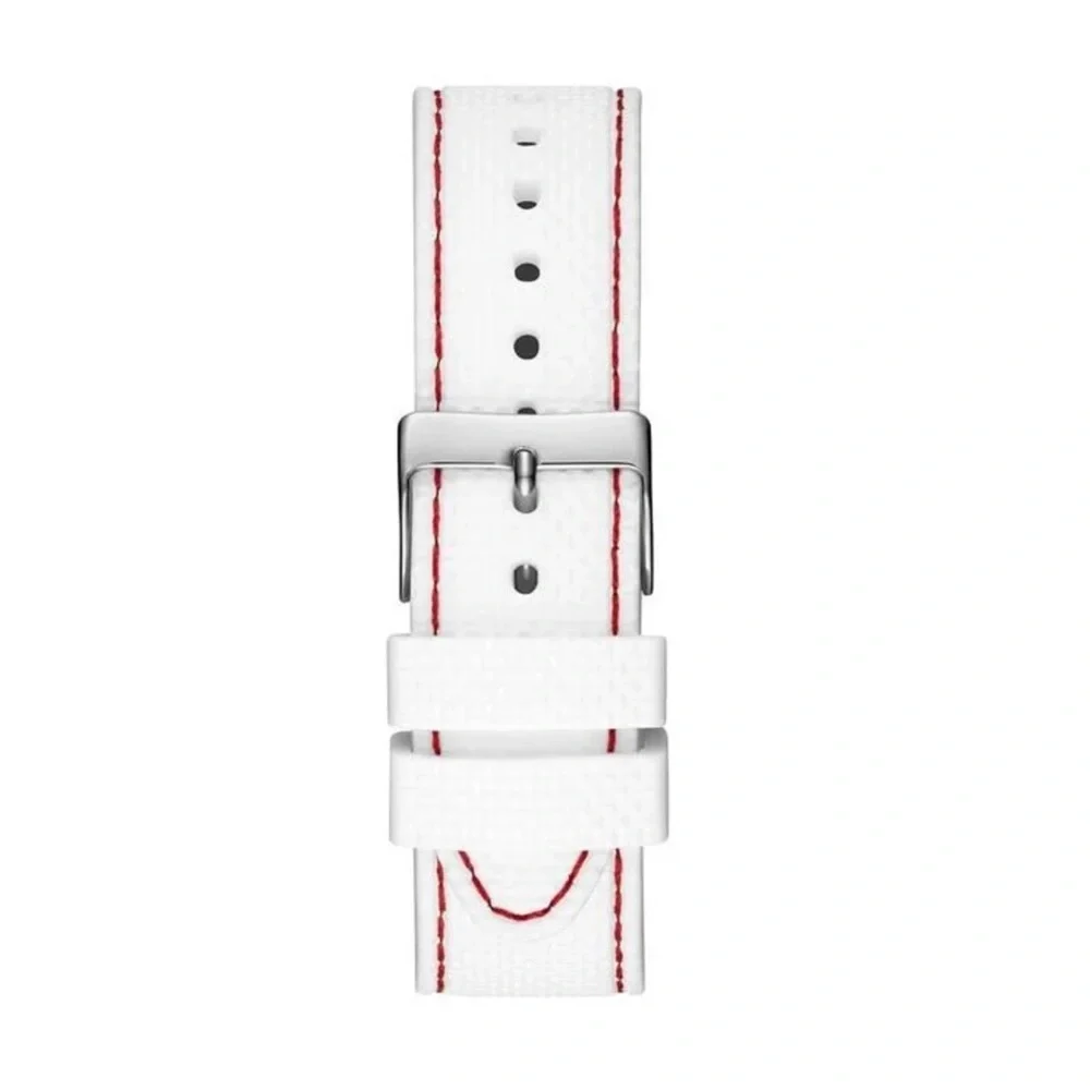 Guess Men's Watch‎ Multifunction W1256G2 Dash White Silicone Wristwatch NWOB.